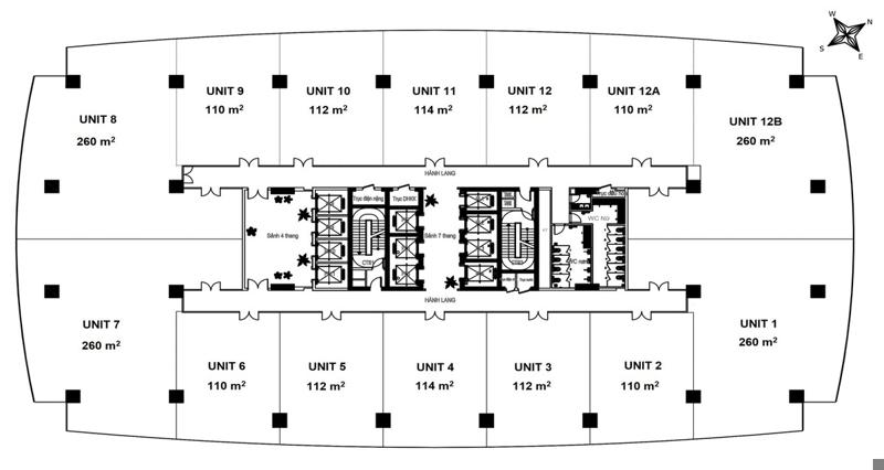 Tòa nhà ROX Tower 54A Nguyễn Chí Thanh được thiết kế và xây dựng theo tiêu chuẩn quốc tế​