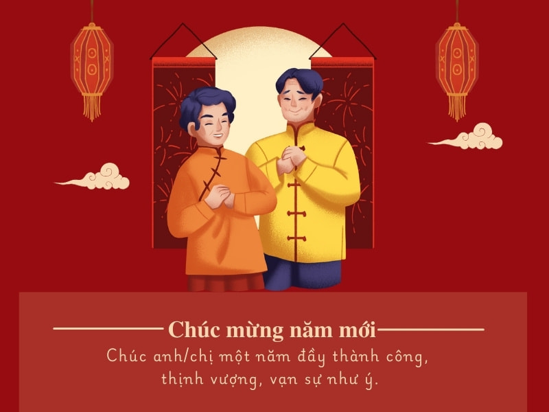 Lời chúc Tết hài hước, thú vị cho đồng nghiệp nam
