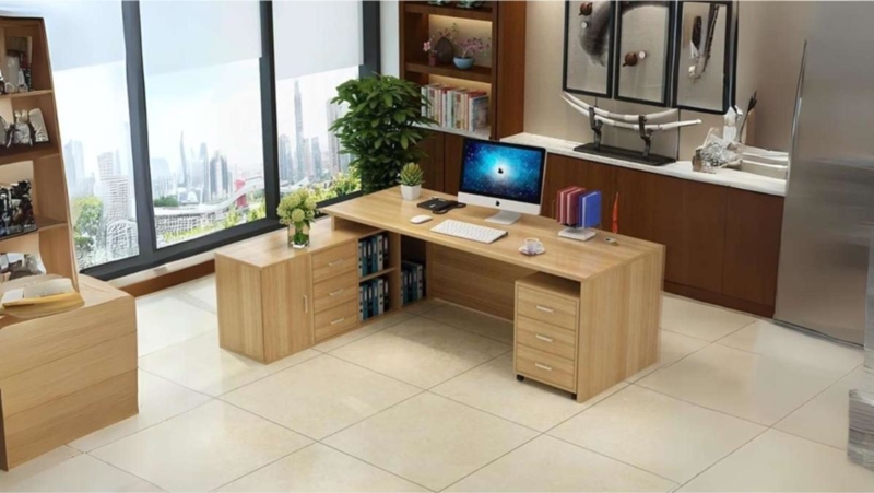 Layout chữ U hoặc L thường được áp dụng cho bàn lãnh đạo hoặc phòng giám đốc